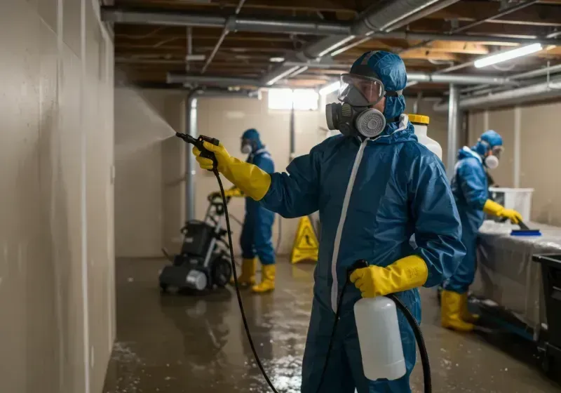 Basement Sanitization and Antimicrobial Treatment process in Upper Montclair, NJ