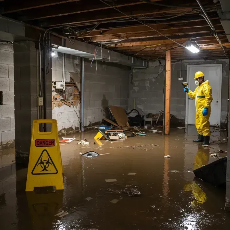 Flooded Basement Electrical Hazard in Upper Montclair, NJ Property